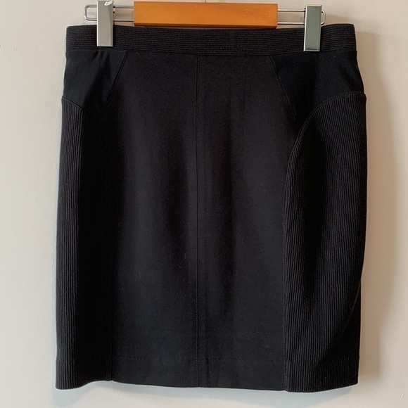 NEW! Madewell Black Ribbed Mini Skirt Size Small NWT - Picture 9 of 15